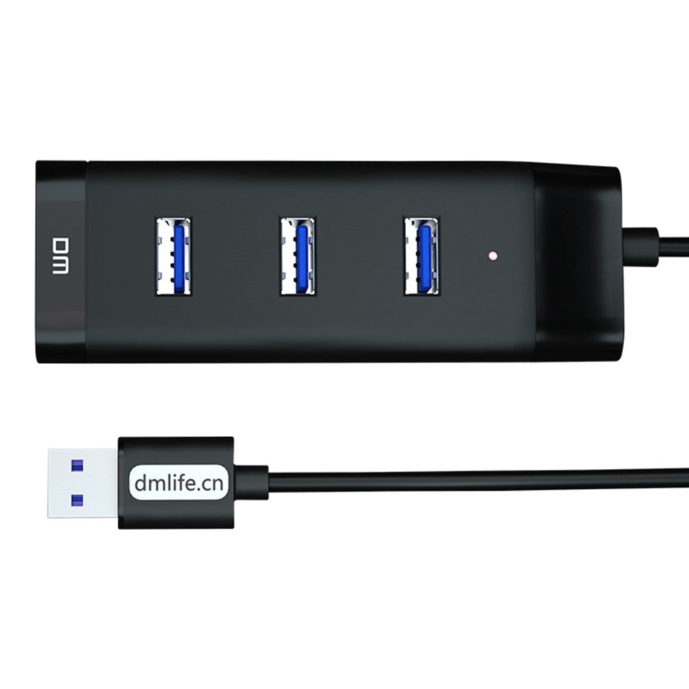 DM CHB007 4 Ports USB 3.0 Hub 5Gbps High Speed Transfer Docking Station with 120cm Cable