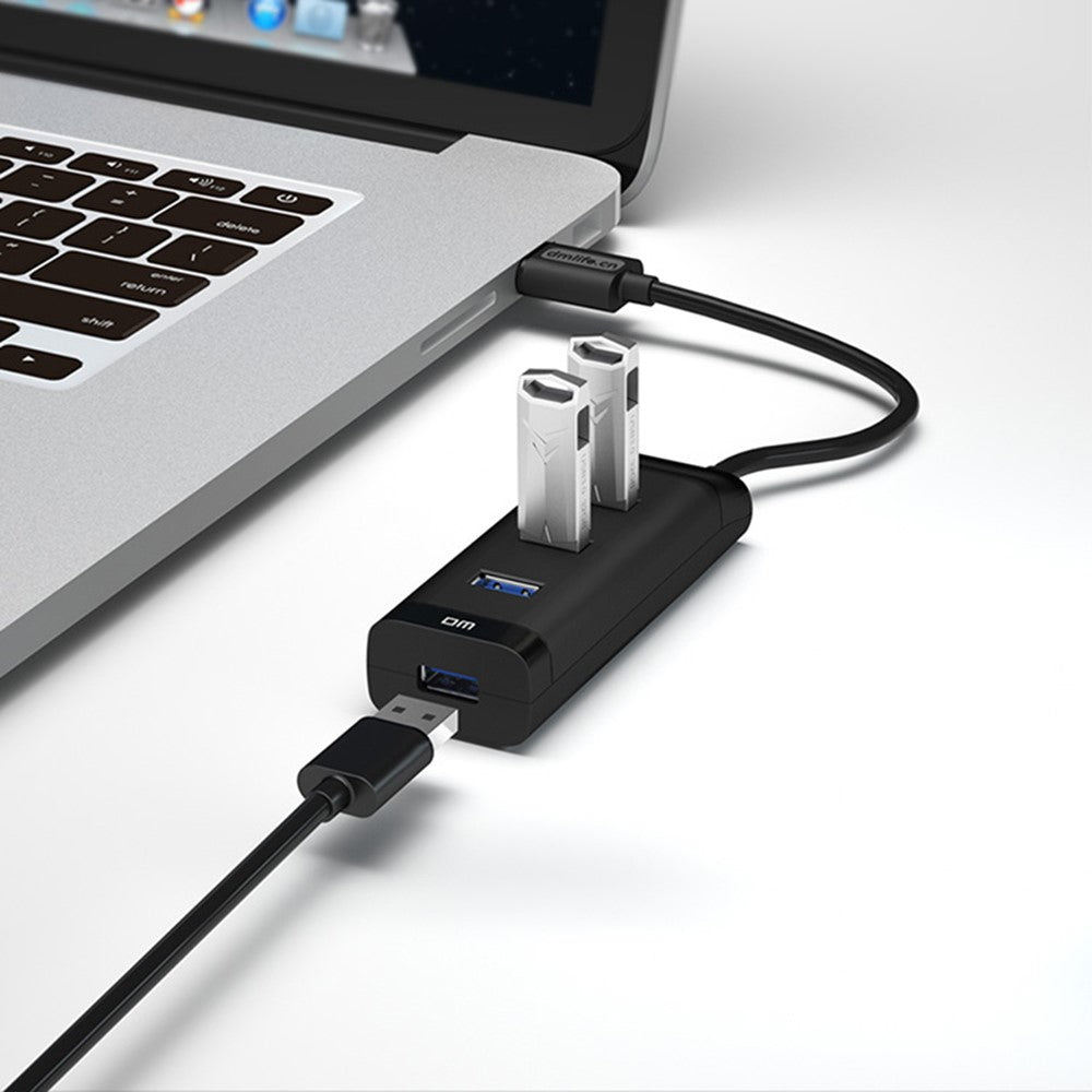 DM CHB007 4 Ports USB 3.0 Hub 5Gbps High Speed Transfer Docking Station with 120cm Cable