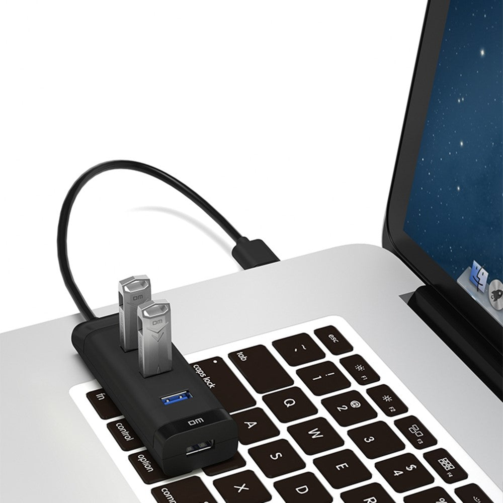 DM CHB007 4 Ports USB 3.0 Hub 5Gbps High Speed Transfer Docking Station with 120cm Cable