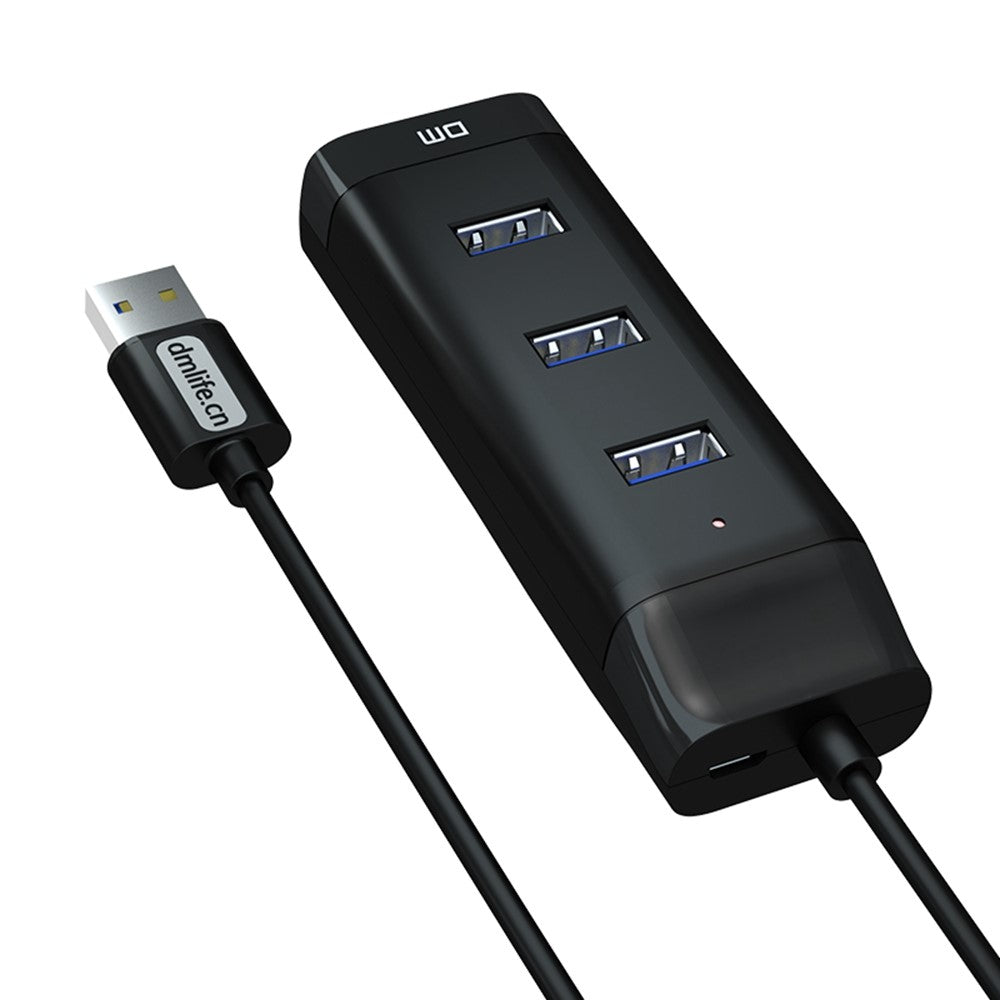 DM CHB007 4 Ports USB 3.0 Hub 5Gbps High Speed Transfer Docking Station with 120cm Cable