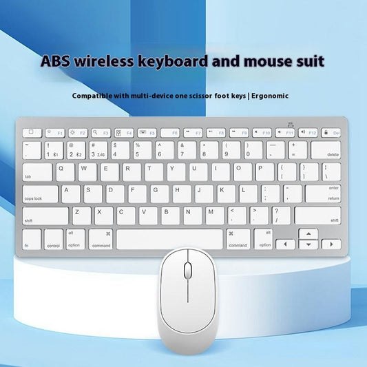 B666+MS-800 Wireless Bluetooth-Compatible Silent Keyboard and Mouse Set for iOS  /  Android  /  Windows