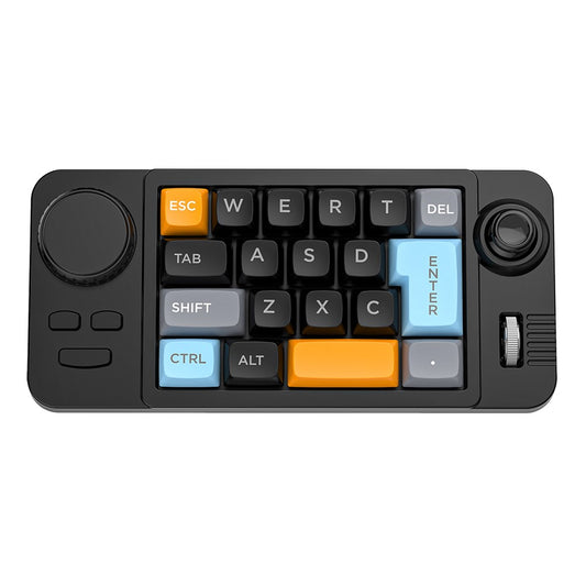 MKESPN K811 Gaming 22 Keys Keypad RGB Backlit Mechanical Macro Programmable Keyboard with Dial Joystick