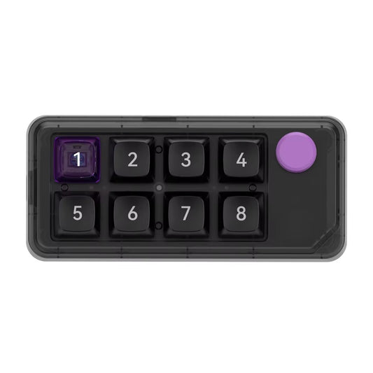 MKESPN K815A Programmable Gaming 8 Keys Hot-Swappable Keyboard RGB Light Mini Mechanical Numeric Keyboard