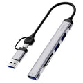 WIWU HB003 5 in 1 Multifunction Hub USB + Type C to USB 3.0 / 2x USB 2.0 / SD and TF Card Reader Expansion Dock