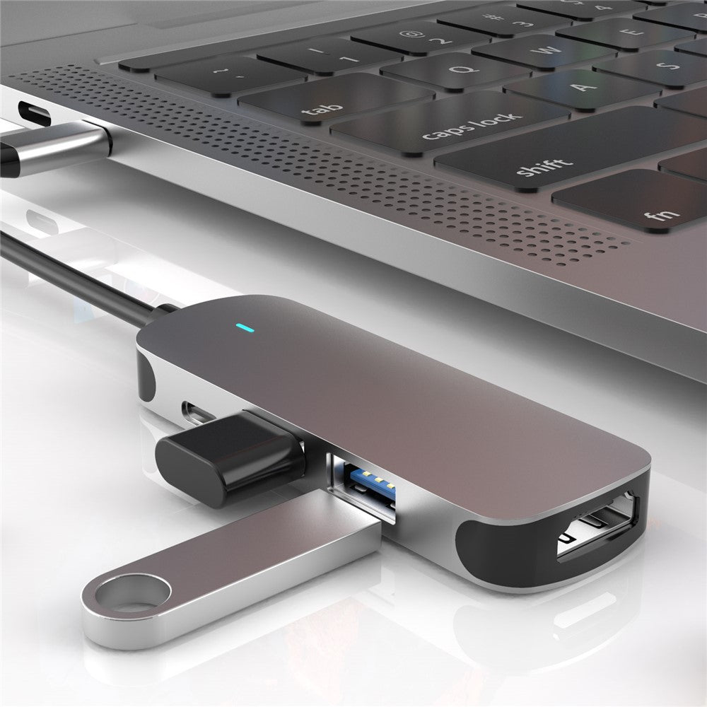 SEEWEI 4-IN-1 Type-C HUB TYPE-C to USB3.0+USB2.0+HDMI+Type-C Multi-function HUB