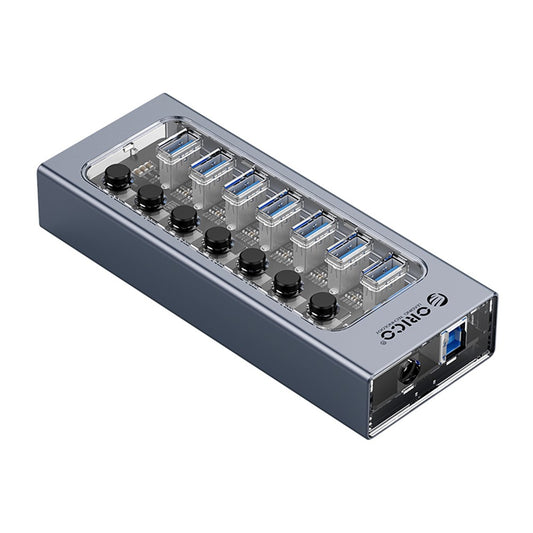 ORICO AT2U3-7AB Aluminum Alloy + PC USB3.0 Multi-port HUB with Individual Switches
