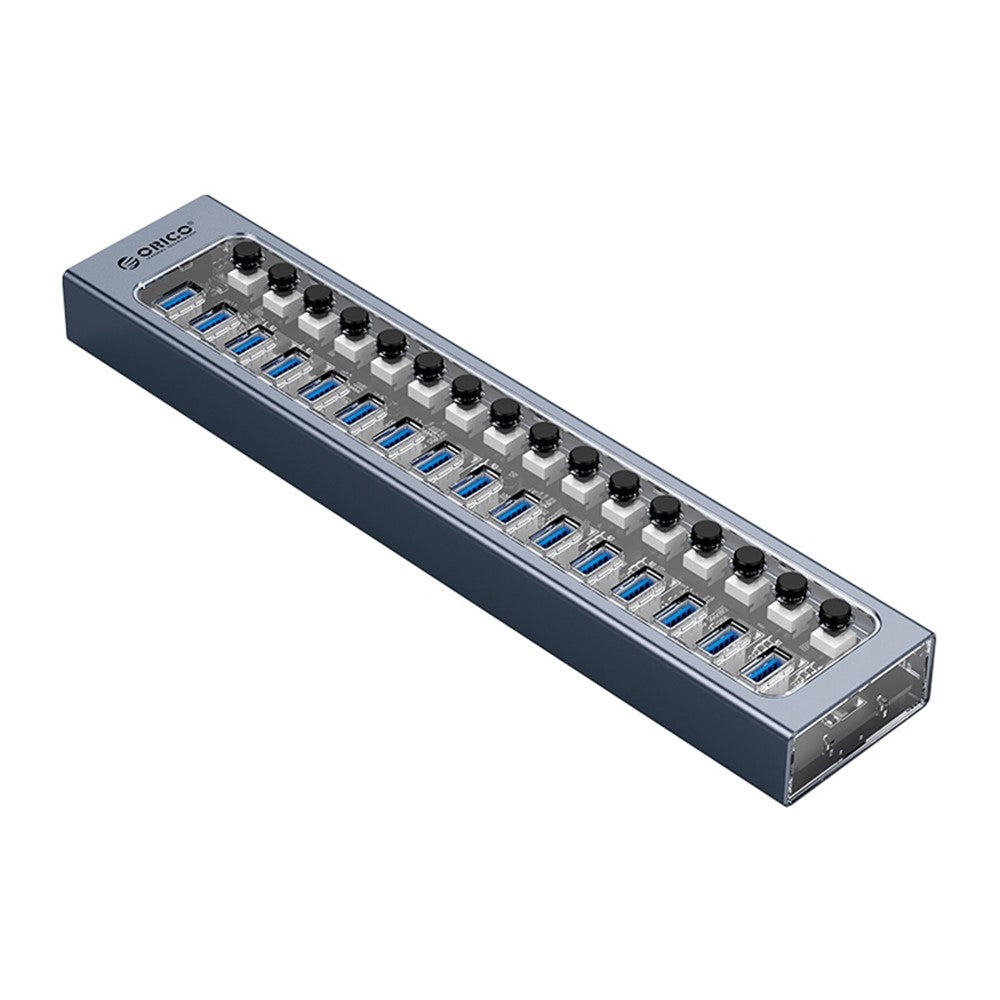 ORICO AT2U3-16AB Aluminum Alloy + PC USB3.0 Multi-port HUB with Individual Switches