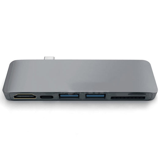 6-in-1 Type C Hub Adapter + 2*USB 3.0 + PD + SD/TF Card Reader Docking Station