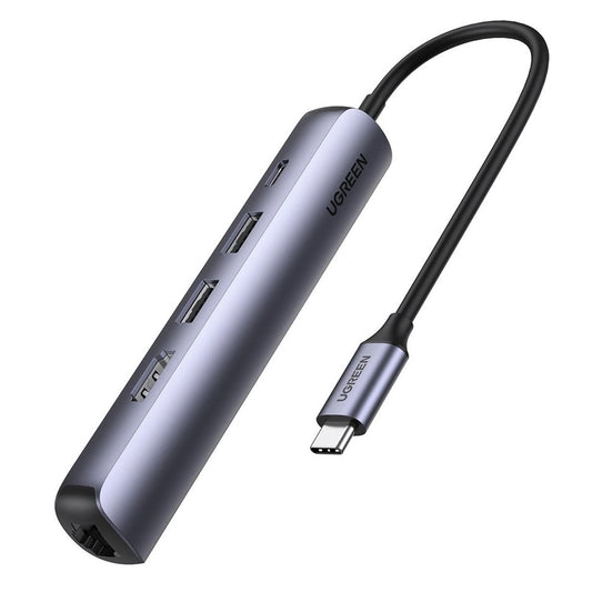UGREEN 5 in 1 USB C Hub Type-C 3.1 to HDMI RJ45 USB 3.0 PD Charging Multi Splitter Adapter for MacBook Air Pro