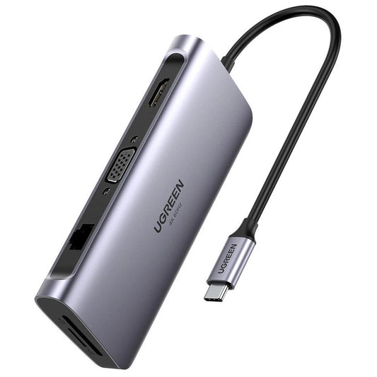 UGREEN 9 in 1 USB C HUB Type C to Multi USB 3.0 100W PD HDMI 4K VGA TF/SD RJ45 Ethernet Adapter Docking Station