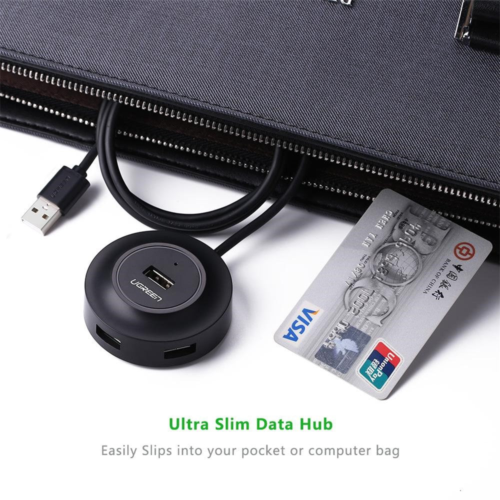 UGREEN 20277 4 Ports USB 2.0 Hub 480Mbps Data Transfer Adapter