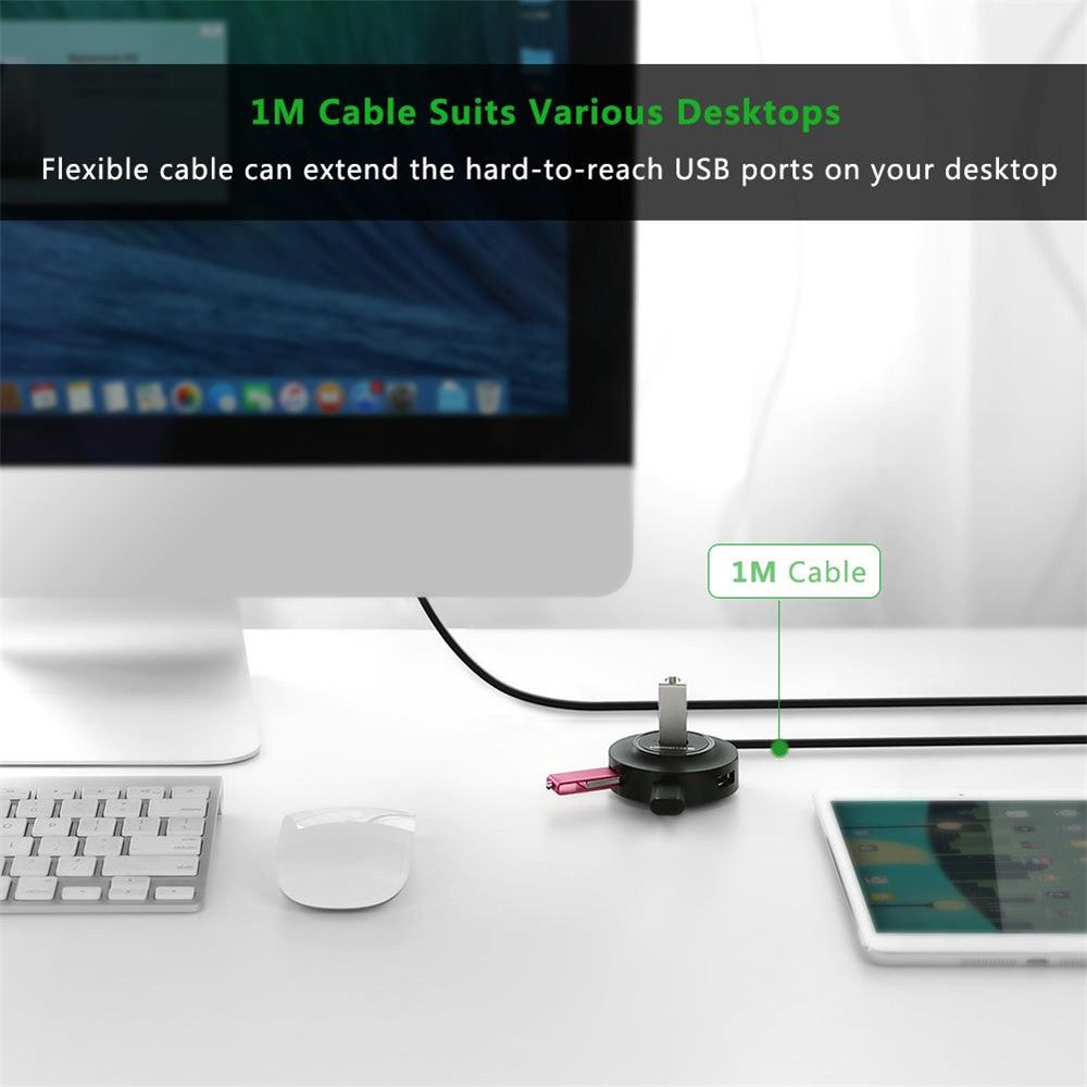 UGREEN 20277 4 Ports USB 2.0 Hub 480Mbps Data Transfer Adapter