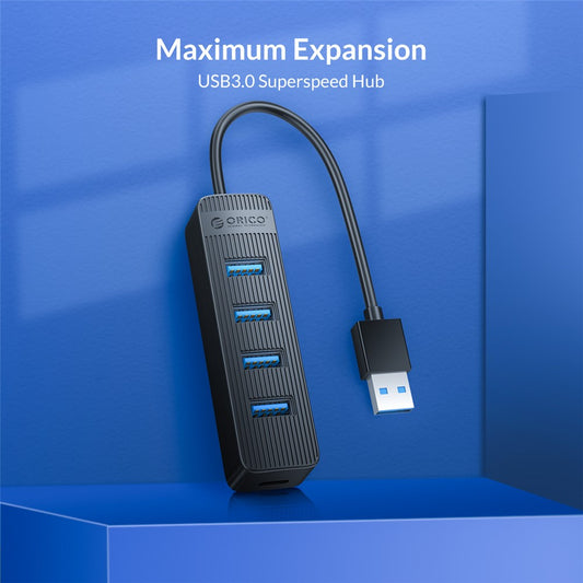 ORICO TWU3-4A Portable 4-Port USB Hub USB 3.0 Splitter Adapter for PC Computer