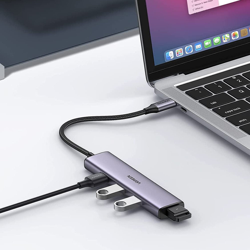 UGREEN 20841 USB C Hub Adapter Type C to 4 USB 3.0 Ports Converter Data Transfer Compatible with MacBook Pro Air M1 2021/2020/2019, iPad 2021, iPad Pro, Dell, Chromebook