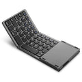B033 Triple Folding Wireless Bluetooth-compatible Keyboard with High Sensitive Touchpad for Apple 8-Pin / Windows / Android