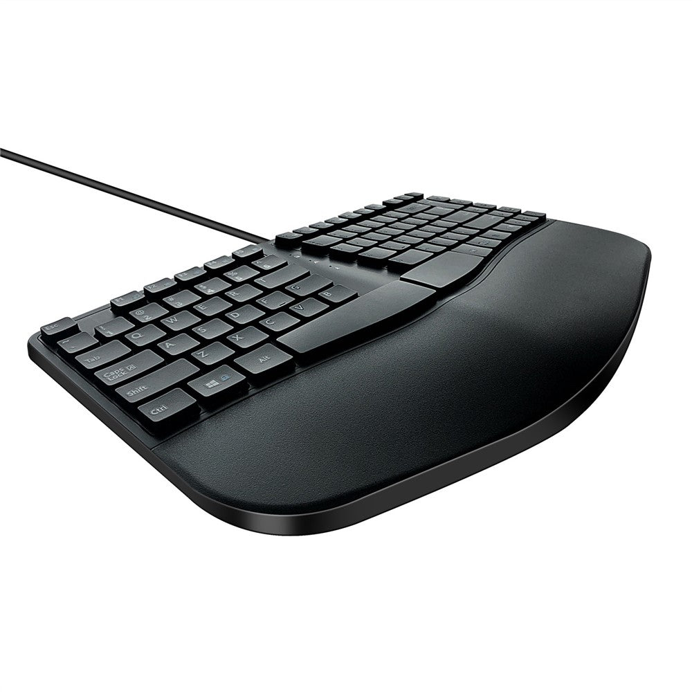 Ergonomic Wired Keyboard Split Plug-and-play Computer Laptop Curved Shape Design Layout Cable Keyboard for Home Use