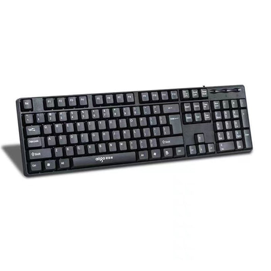 AIGO W921 Computer Wired Keyboard USB Wired Full Size 104-Key Ergonomic Design USB Cable Keyboard for Home and Office