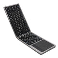 FK328T 3-Folded Keyboard for Cell Phone Tablet Laptop Wireless Bluetooth-compatible Keyboard Compatible with Mac OS, IOS, Android