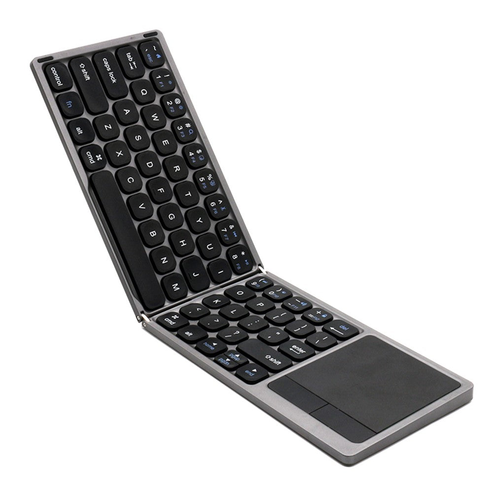FK328T 3-Folded Keyboard for Cell Phone Tablet Laptop Wireless Bluetooth-compatible Keyboard Compatible with Mac OS, IOS, Android