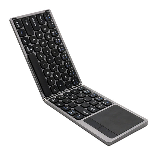 FK328T 3-Folded Keyboard for Cell Phone Tablet Laptop Wireless Bluetooth-compatible Keyboard Compatible with Mac OS, IOS, Android