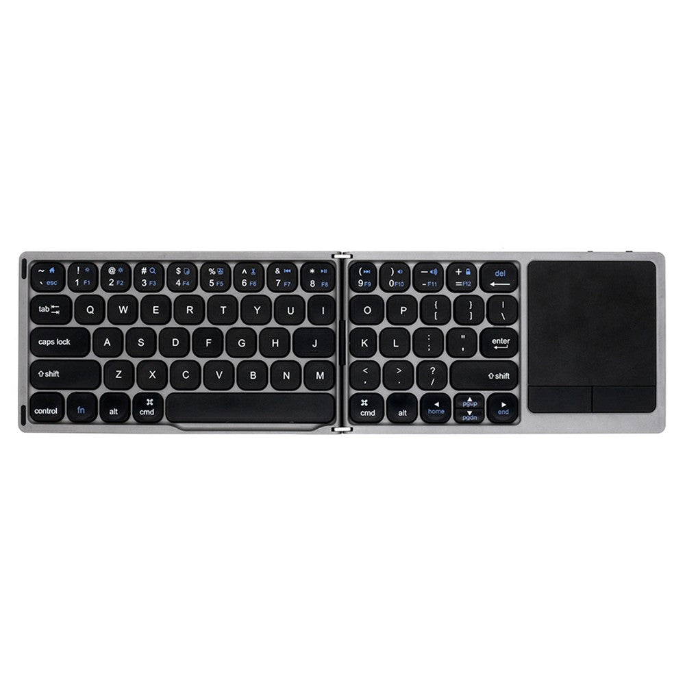 FK328T 3-Folded Keyboard for Cell Phone Tablet Laptop Wireless Bluetooth-compatible Keyboard Compatible with Mac OS, IOS, Android