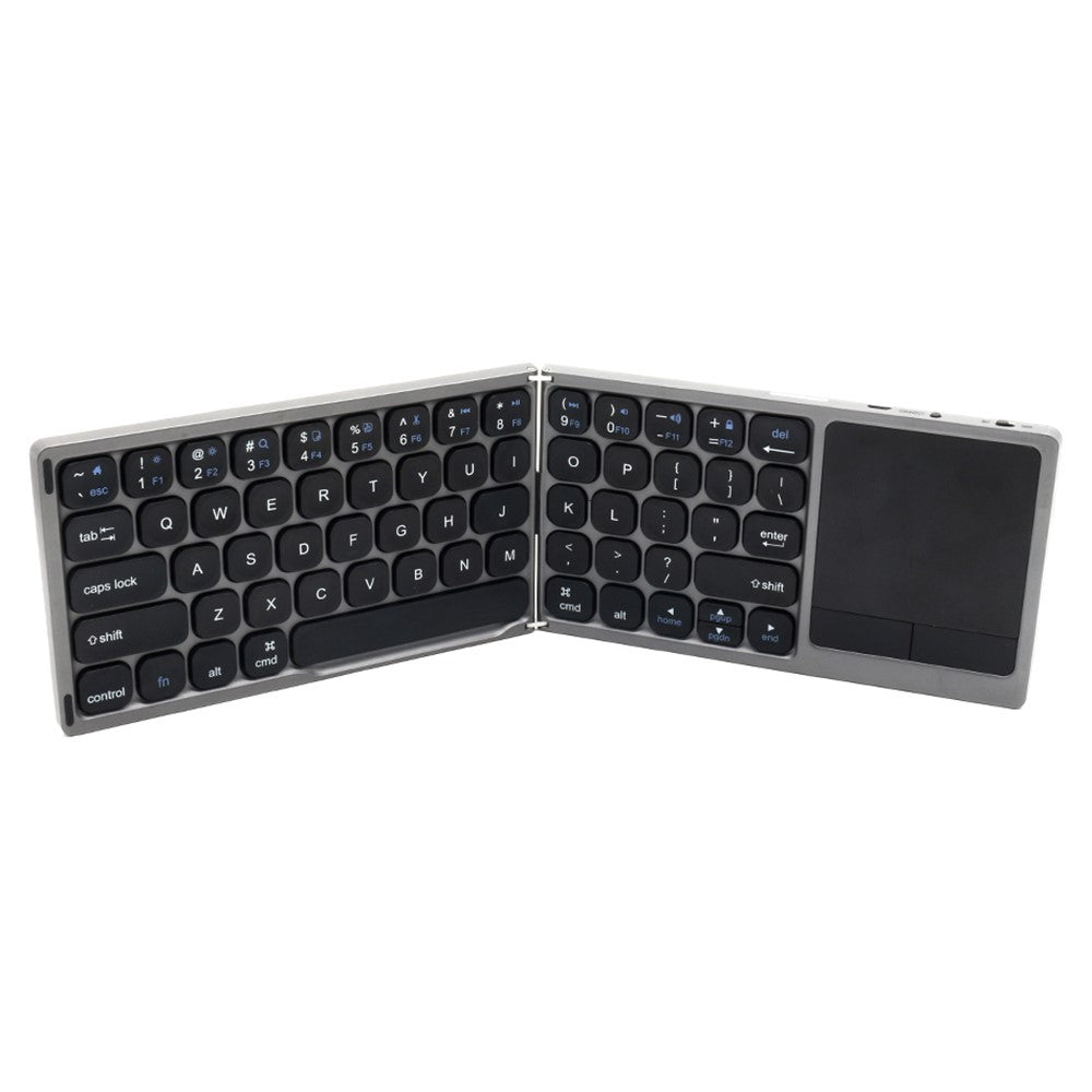 FK328T 3-Folded Keyboard for Cell Phone Tablet Laptop Wireless Bluetooth-compatible Keyboard Compatible with Mac OS, IOS, Android