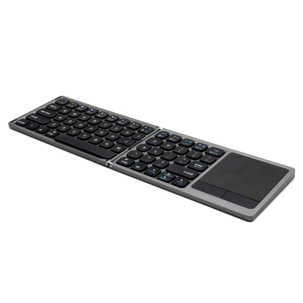 FK328T 3-Folded Keyboard for Cell Phone Tablet Laptop Wireless Bluetooth-compatible Keyboard Compatible with Mac OS, IOS, Android