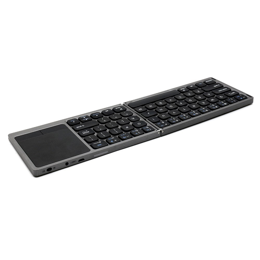 FK328T 3-Folded Keyboard for Cell Phone Tablet Laptop Wireless Bluetooth-compatible Keyboard Compatible with Mac OS, IOS, Android