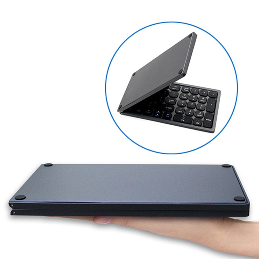 FK328T 3-Folded Keyboard for Cell Phone Tablet Laptop Wireless Bluetooth-compatible Keyboard Compatible with Mac OS, IOS, Android