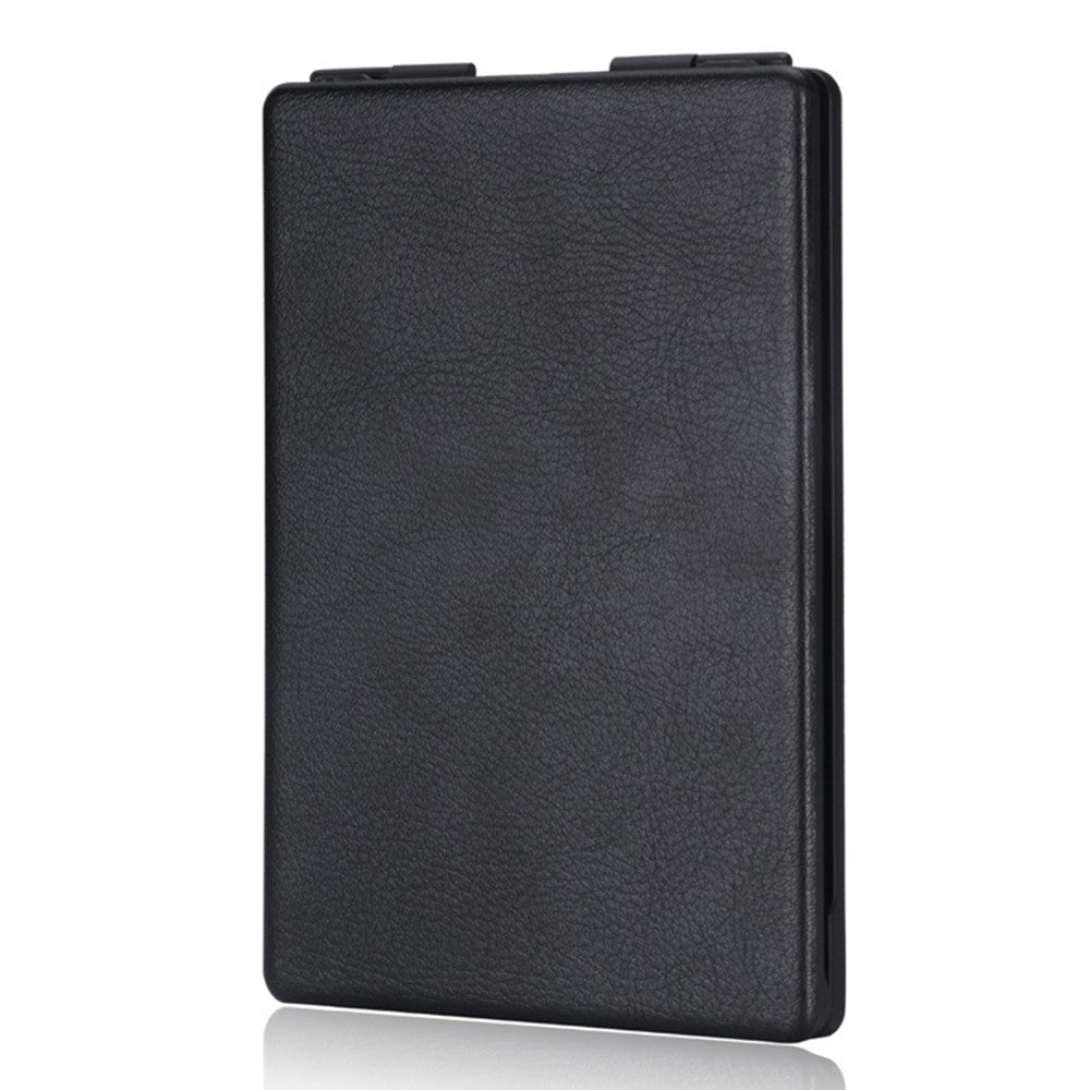 B047S Universal Folding Keyboard for Cell Phone Tablet Laptop Leather Covered Bluetooth-compatible Wireless Keyboard