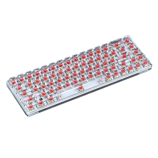 T-WOLF T40 150cm Wired Mechanical Keyboard with Clear Keycaps