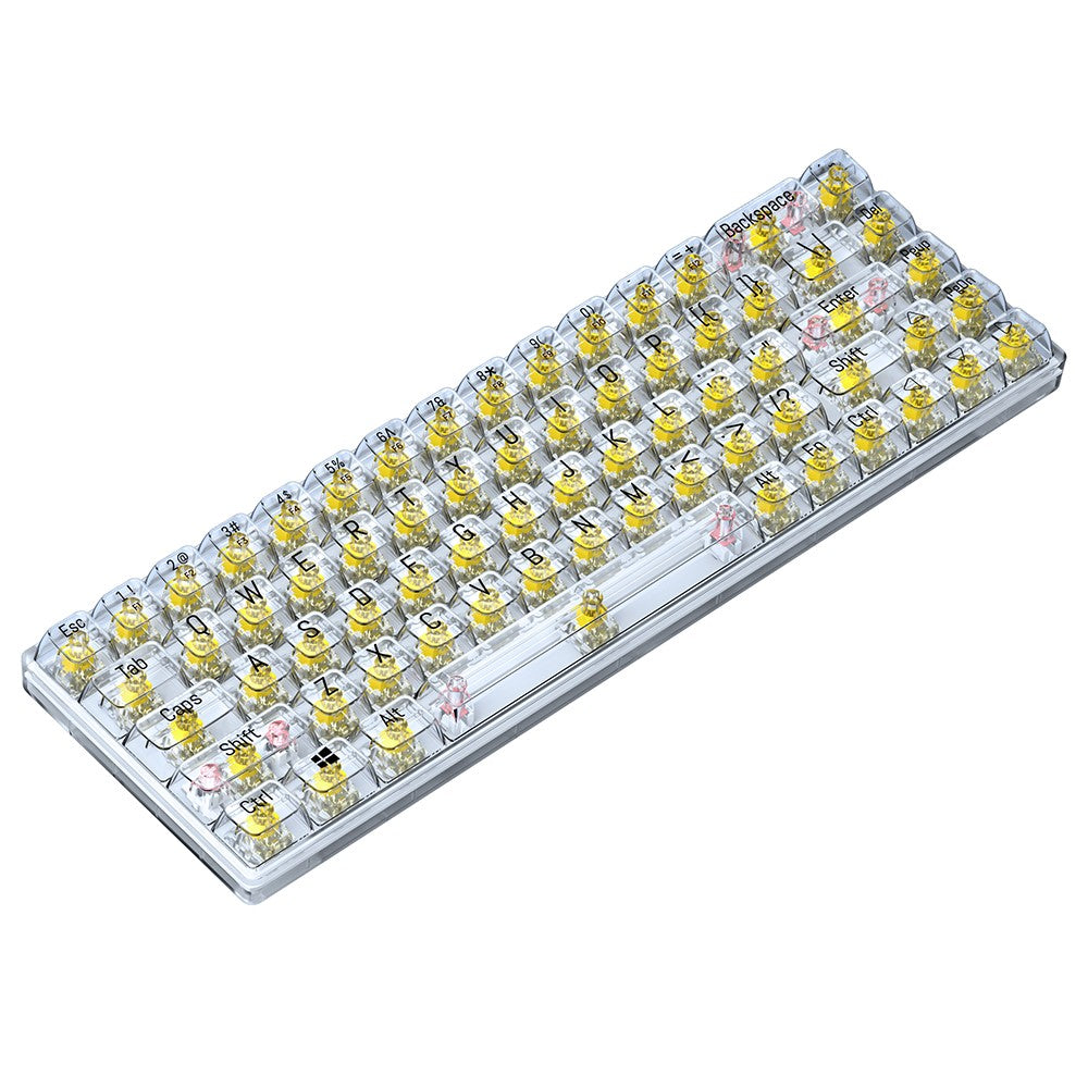 T-WOLF T40 150cm Wired Mechanical Keyboard with Clear Keycaps
