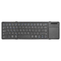 B077T Foldable PU Leather Wireless Bluetooth-compatible Keyboard with Touchpad