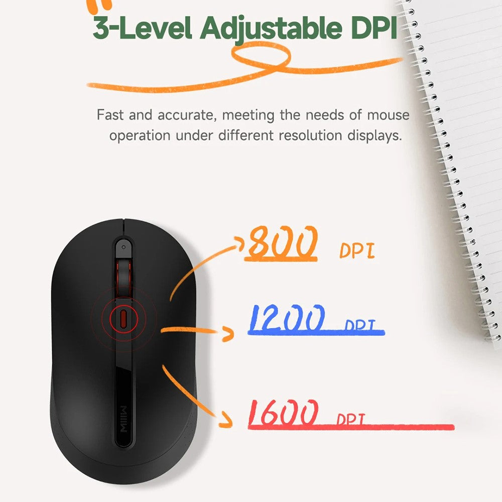 XIAOMI YOUPIN MIIIW MW24PB03 2.4G Wireless Keyboard Mouse Set Computer Mute Keyboard + Mouse, 3rd Gen