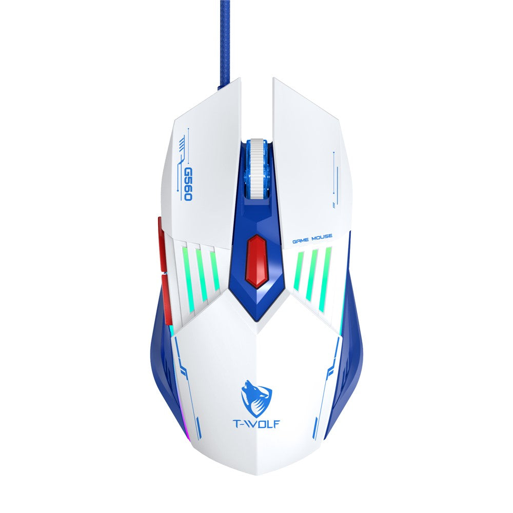 T-WOLF TF610 Backlight USB Wired Gaming Keyboard Mouse Set for Computer Laptop