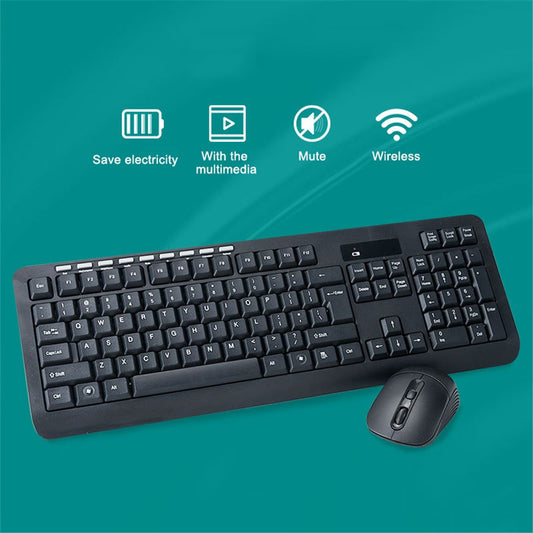 2.4G Bluetooth-compatible 113-Key Wireless Keyboard Home Office Mute Mouse for Laptop and Computer