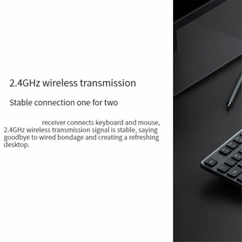 XIAOMI WXJS02YM 2.4G Wireless Keyboard + Mouse Set for Windows 10 and Above