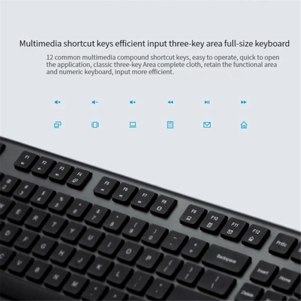 XIAOMI WXJS02YM 2.4G Wireless Keyboard + Mouse Set for Windows 10 and Above