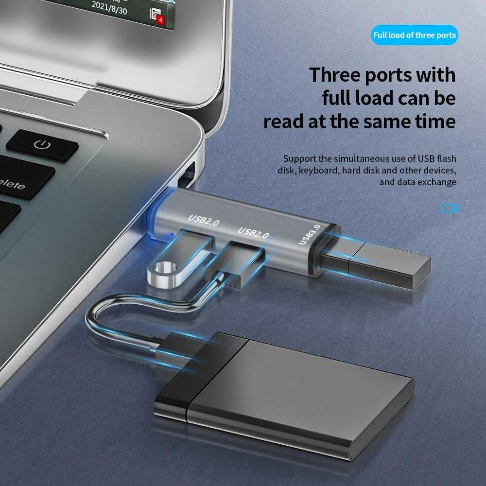 ADS-302C Type-C Adapter Hub to USB 3.0 +  Dual USB 2.0 Expansion Station