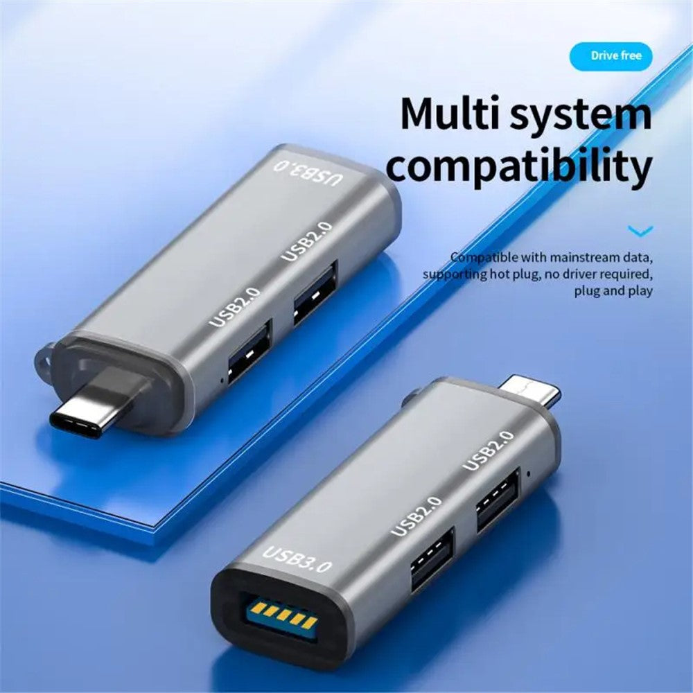 ADS-302C Type-C Adapter Hub to USB 3.0 +  Dual USB 2.0 Expansion Station