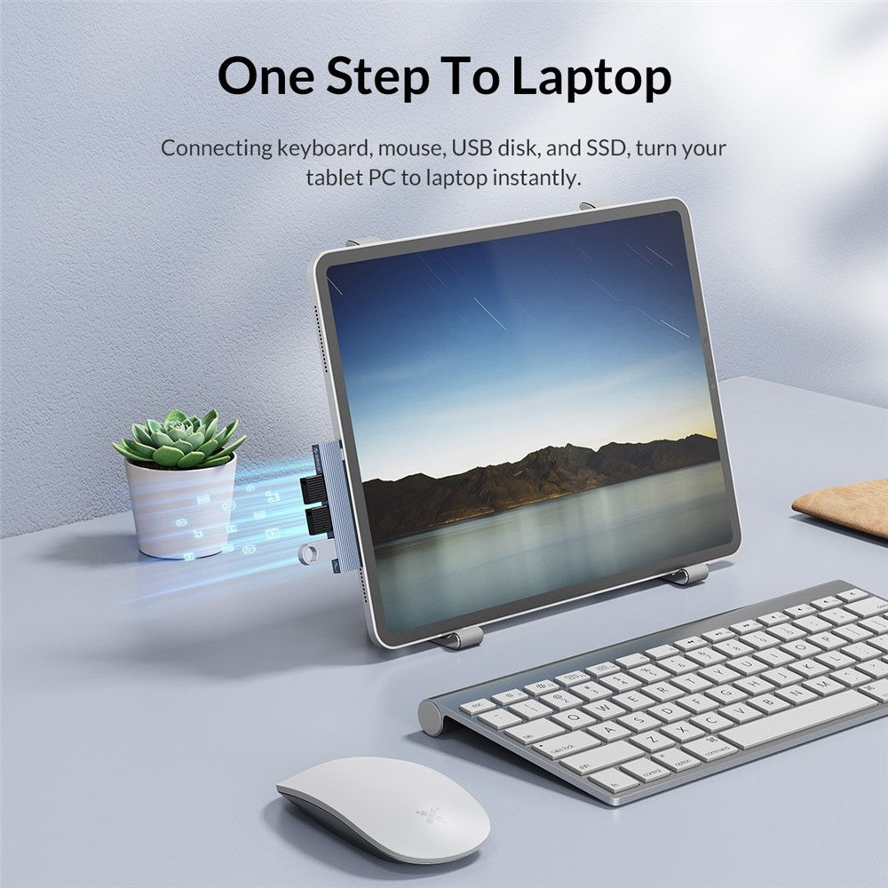 ORICO AH-W13 Type-C Docking Station 3-Ports USB3.1+USB2.0x2 USB Hub Adapter for Keyboard, Mouse, USB Disk
