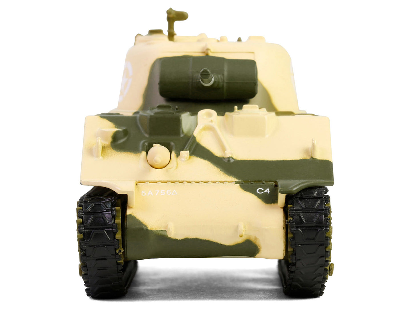 1944 M4 Sherman Tank "U.S. Army 756th Tank Battalion 5th Army C Company Cassino Italy" Camouflage "Battalion 64" Series 5 1/64 Diecast Model Car by Greenlight