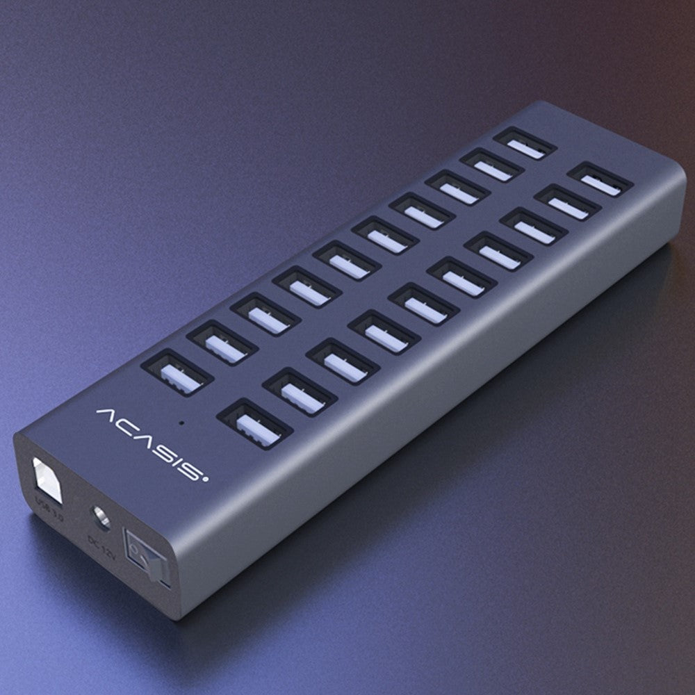 ACASIS H037 USB2.0 Hub Multi-Function Extended 20-Port Hub Adapter with Power Supply Port