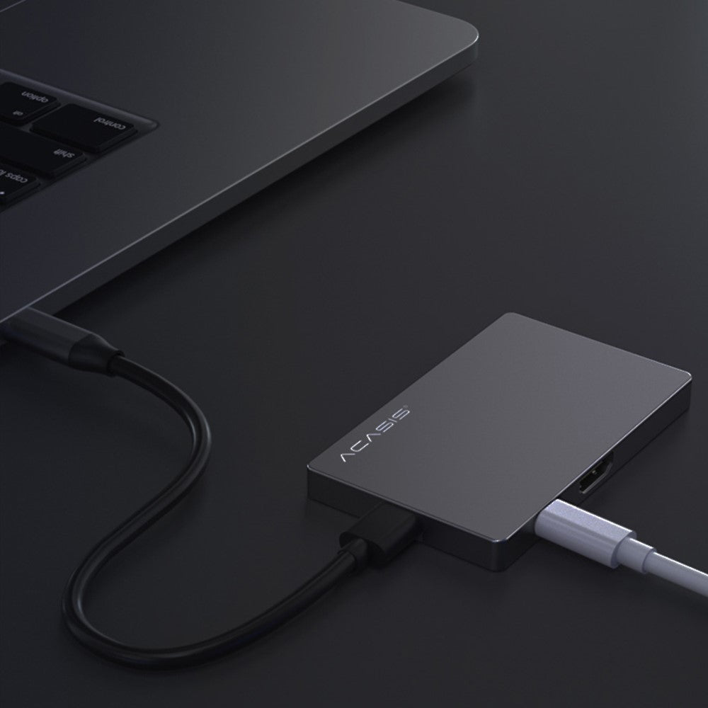 ACASIS CM004 6 in 1 Type-C Docking Station Multi-Port Type-C to HD-Compatible HUB Adapter for MacBook Pro Air TF/Memory Carder Reader OTG Adapter