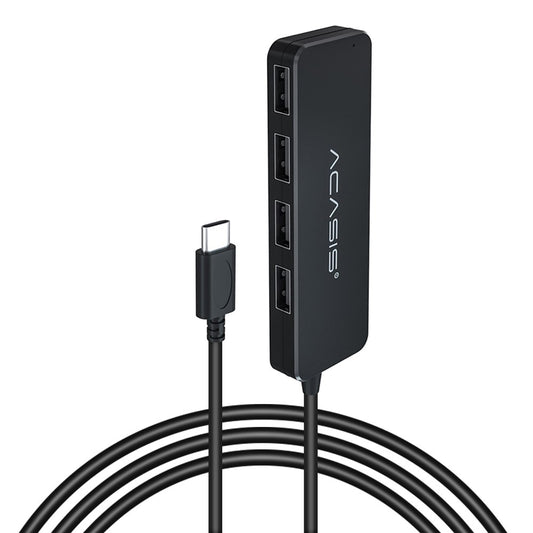 ACASIS AC2-L412 1.2m Type-C to 4 USB2.0 Hub Adapter Portable USB-C Hub Multi-Port Type-C Splitter Converter Support 480Mbps Data Transfer