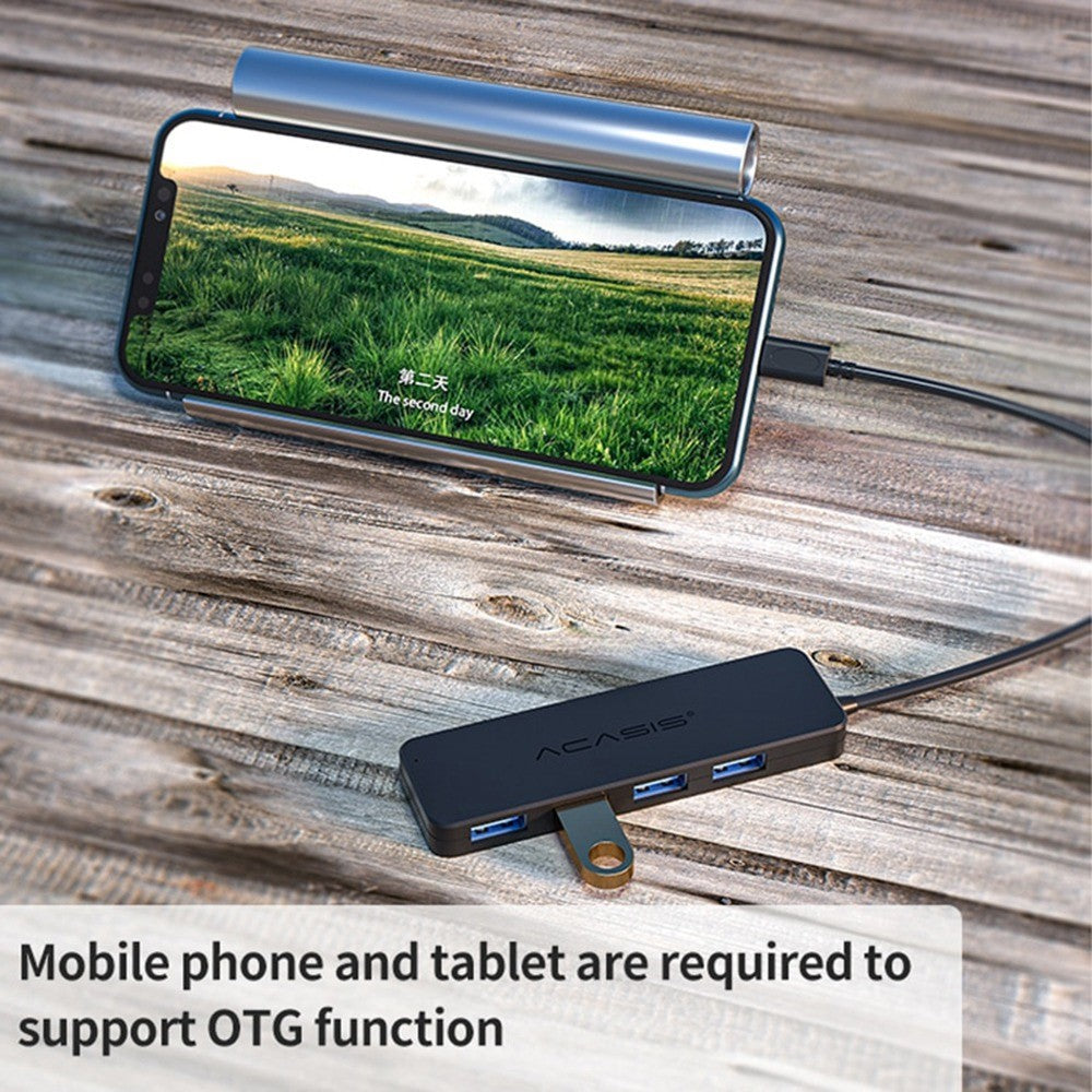 ACASIS AC2-L42 0.2m Type-C to 4 USB2.0 Hub Adapter Multi-Port USB-C Hub Portable Type-C Splitter Converter 480Mbps Data Transfer