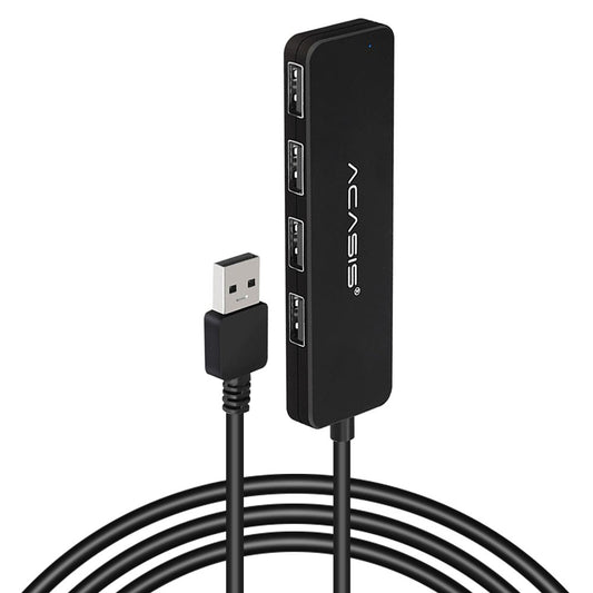 ACASIS AB2-L412 1.2m Cable 4 Ports USB2.0 Hub 480Mbps Data Transmission USB Hub Splitter