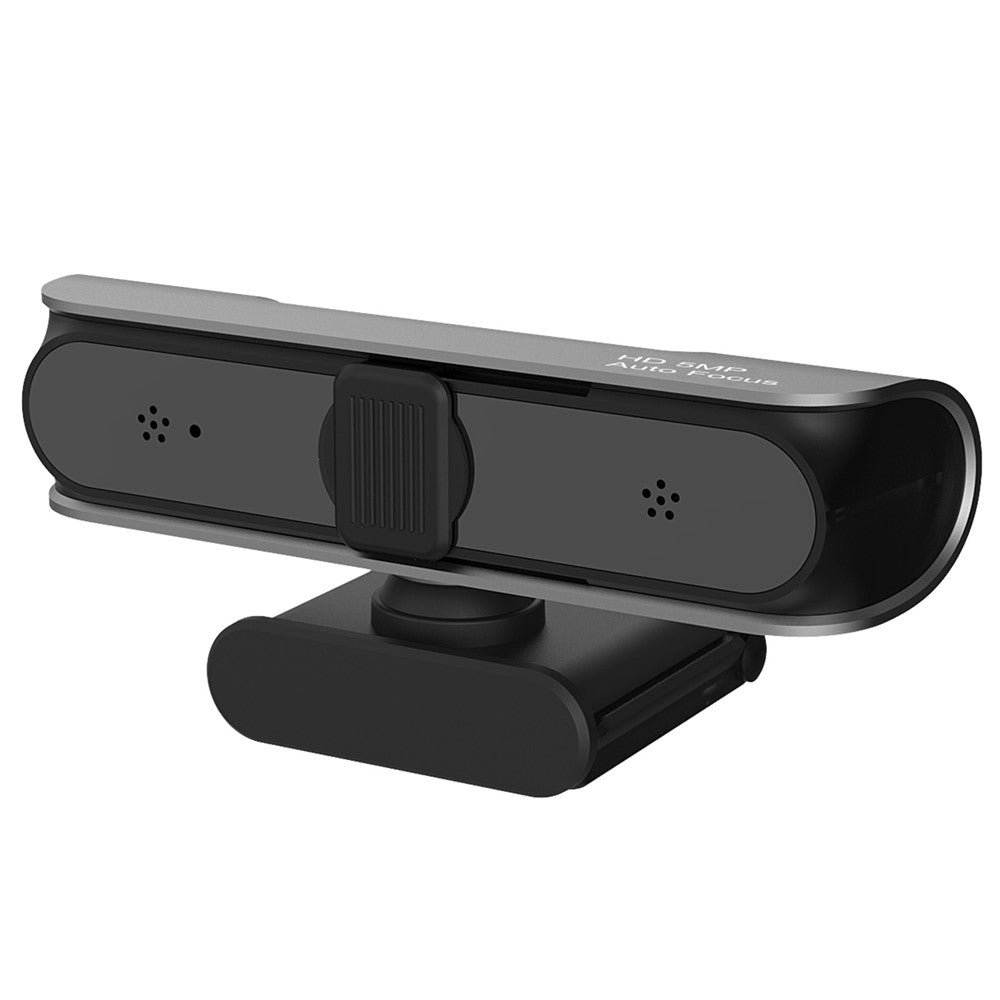 HXSJ S7 HD 5MP Webcam Autofocus Wide-angle Camera Built-in Microphone with Privacy Cover for Computers Laptops and Desktops
