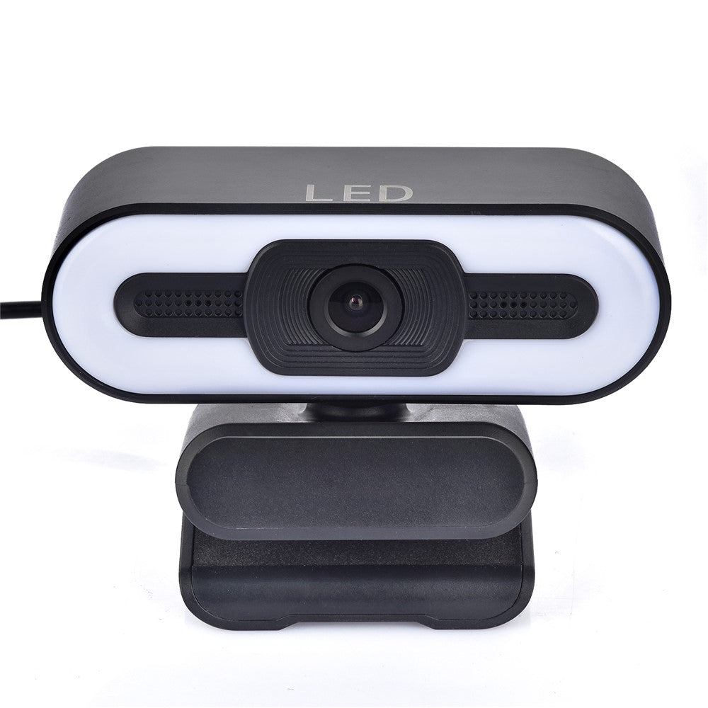 A55 1080P Computer Camera Home Office Built-in Microphone for Live Teaching USB Webcam with LED Fill Light