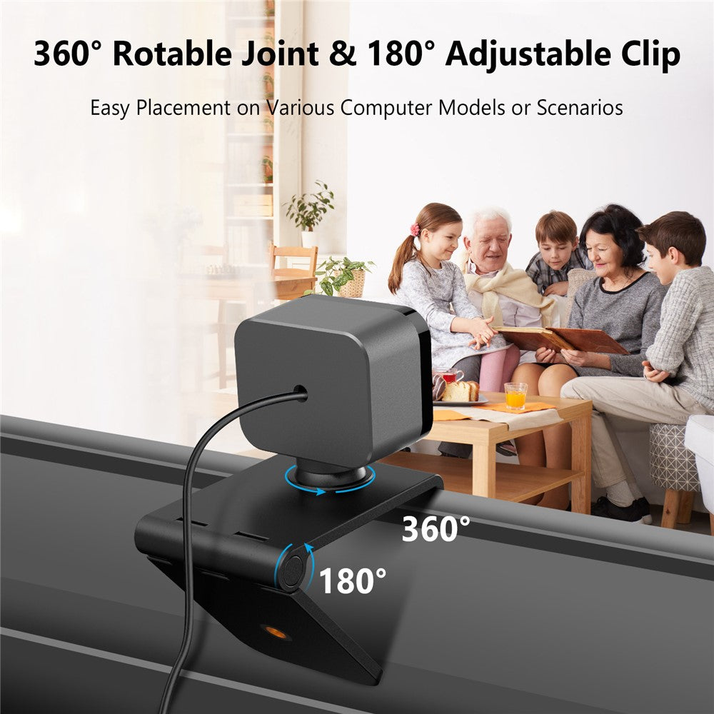 C5 1080P HD USB Webcam Live Streaming Video Conference Computer Laptop Clip Camera